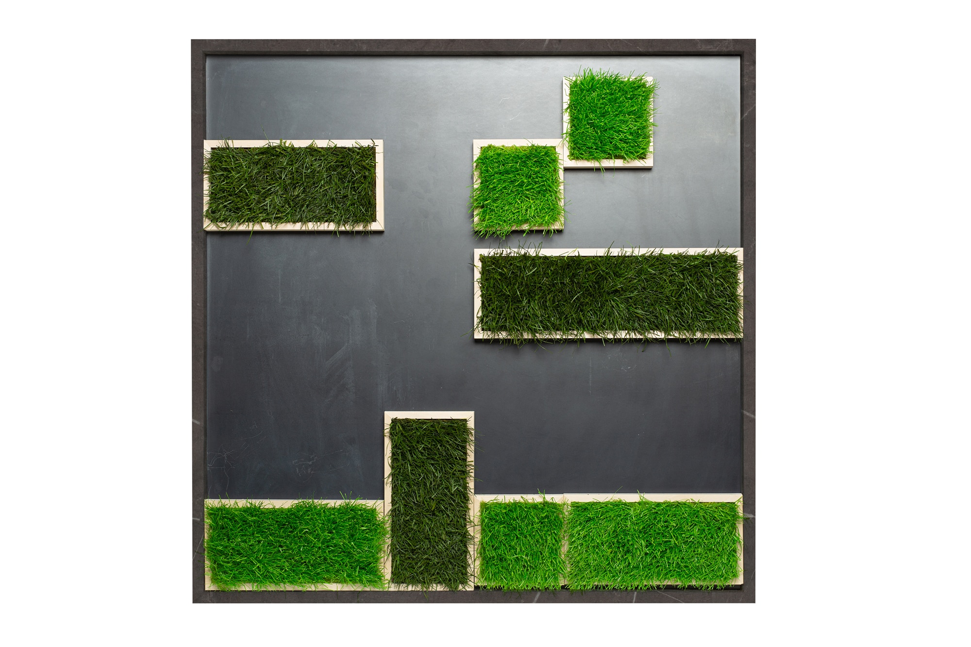 Quadro vegetale con prato stabilizzato Tetris