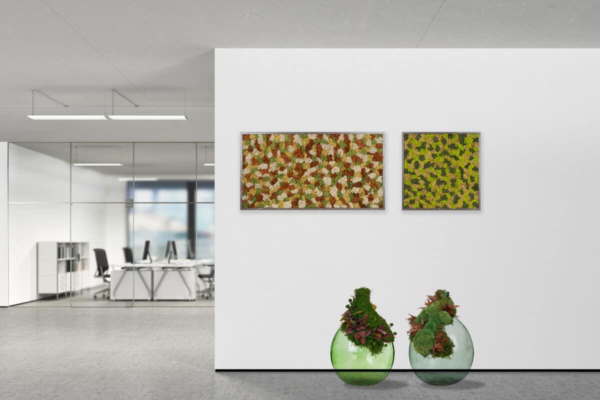 Blank wall in modern office