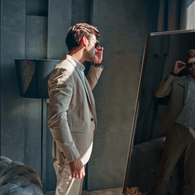 Stylish man at home
