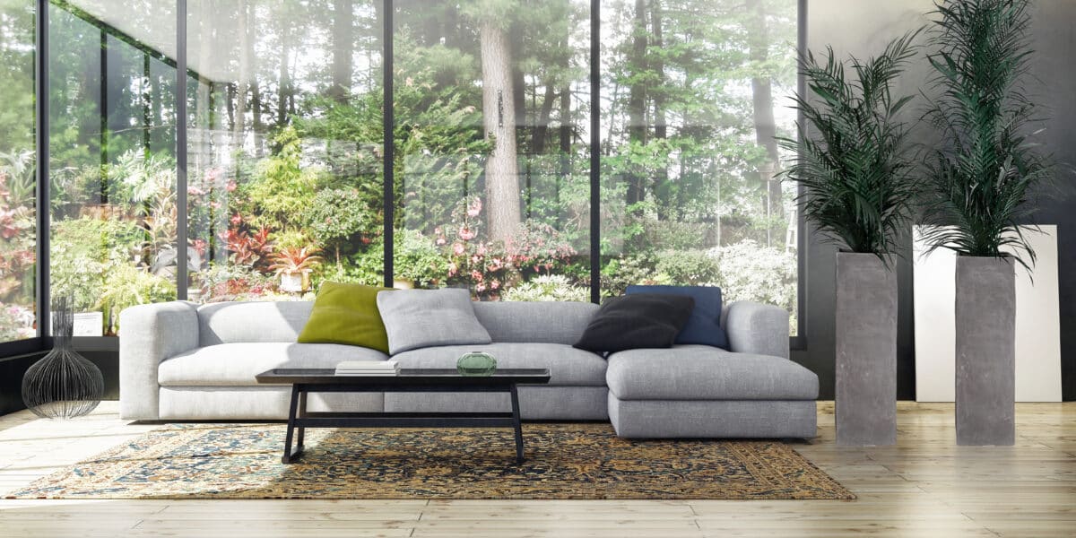 Modern Living room in the garden